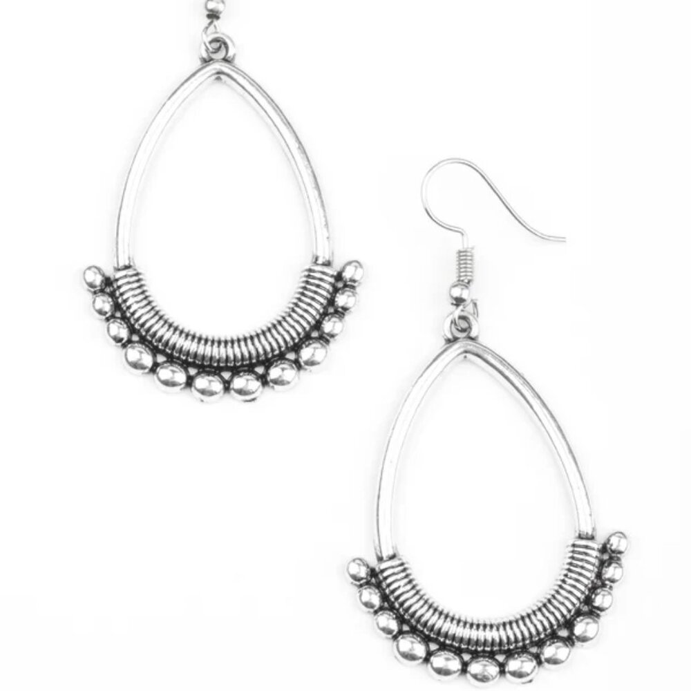 Paparazzi Steal the Thunder Silver Earrings